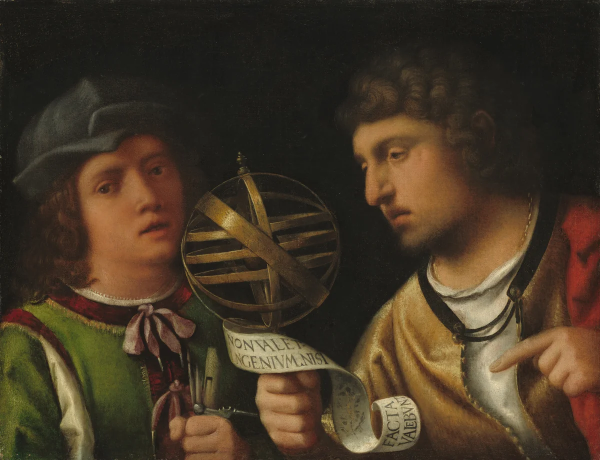 Giovanni Borgherini and His Tutor by Giorgione, painting, 1477-1510