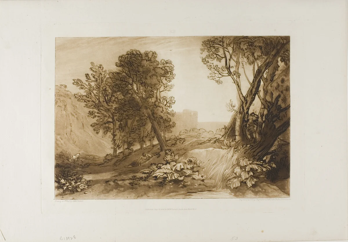 Solitute, plate 53 from Liber Studiorum by Joseph Mallord William Turner, print, 1814