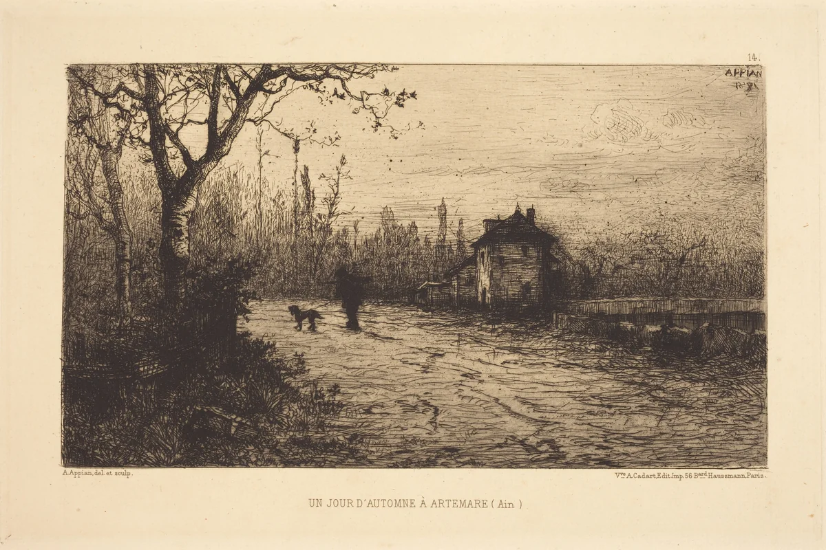 Un Jour d'automne a Artemare by Adolphe Appian, print, 1818-1898