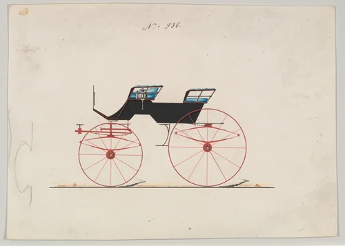 Phaeton # 936 by Brewster & Co., drawing, 1850-1870