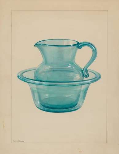 Wash Bowl and Pitcher by Charles Caseau, index of american design, 1937