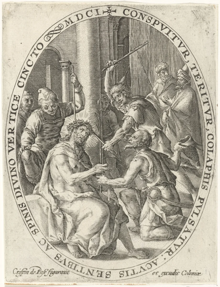 Doornenkroning van Christus by Crispijn van de Passe, print, 1601