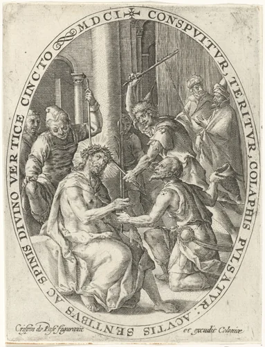 Doornenkroning van Christus by Crispijn van de Passe, print, 1601