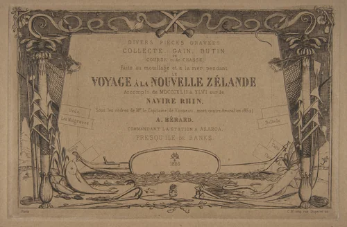Cover to "The Voyage to New Zealand (1842–46)" by Charles Meryon, print, 1866