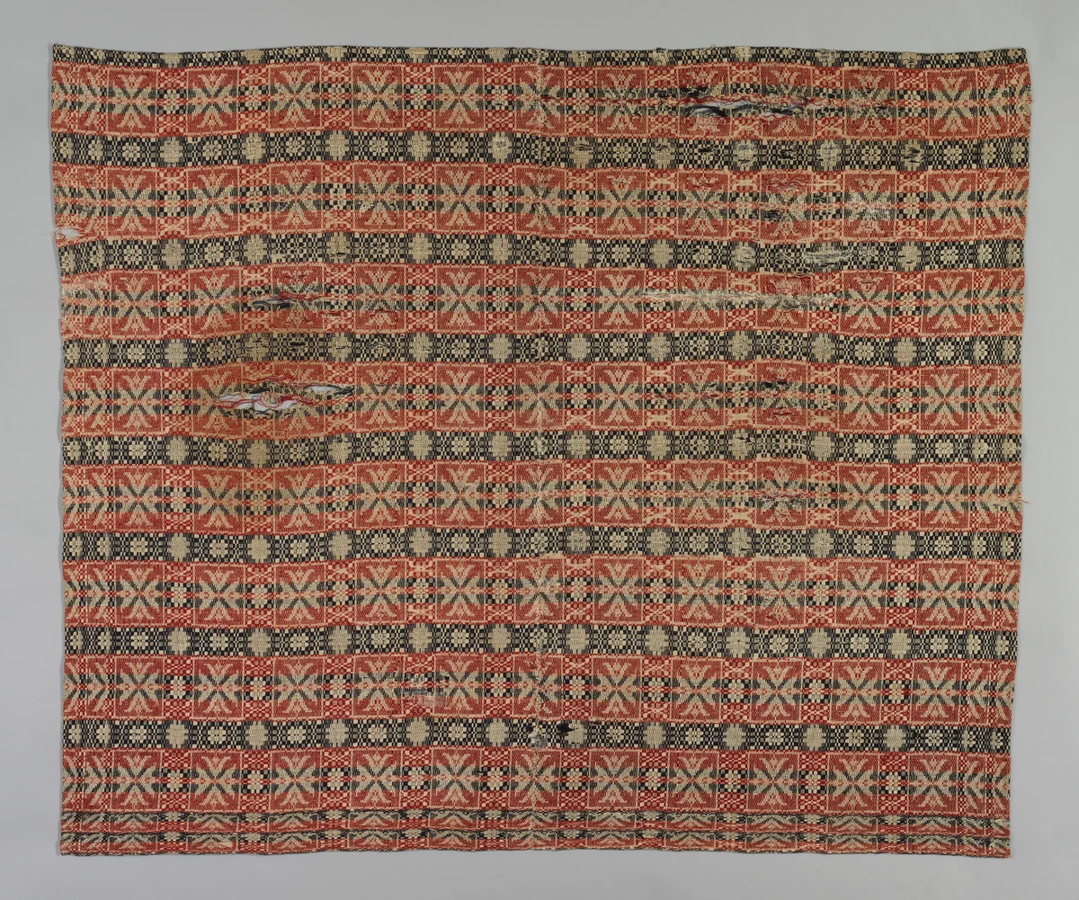 Coverlet by anonymous, textile, 1820-1830