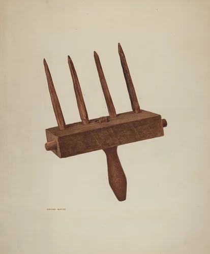 Straw Rake by Wayne White, index of american design, 1940