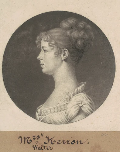 Ann Plume Herron by Charles B. J. Févret de Saint-Mémin, print, 1808