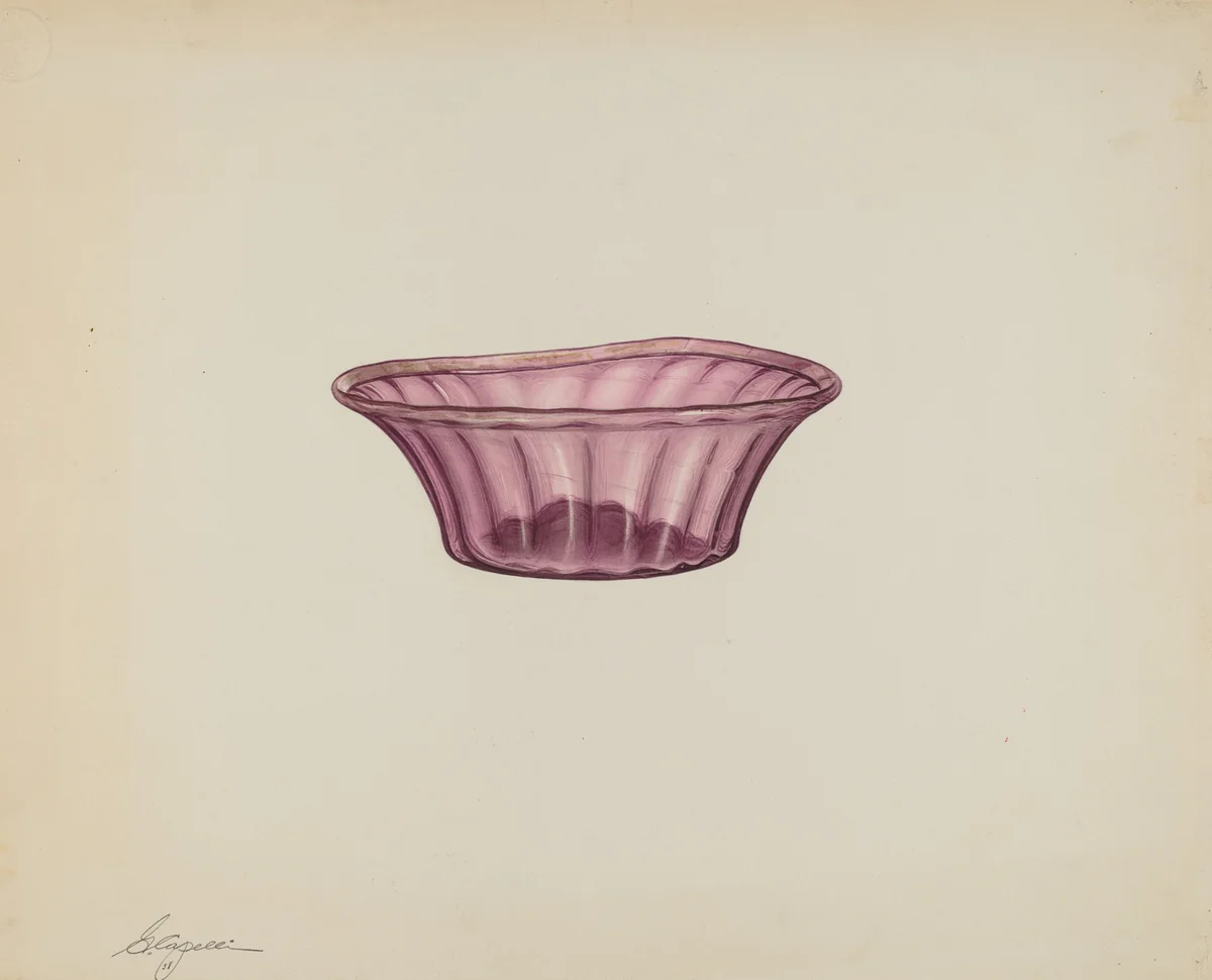 Bowl by Giacinto Capelli, index of american design, 1938