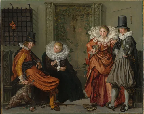 Elegant Couples Courting by Willem Pietersz Buytewech, painting, 1616-1620