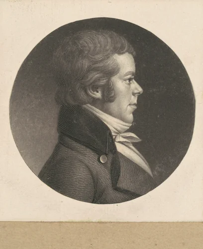 Unidentified Man by Charles B. J. Févret de Saint-Mémin, print, 1798-1803