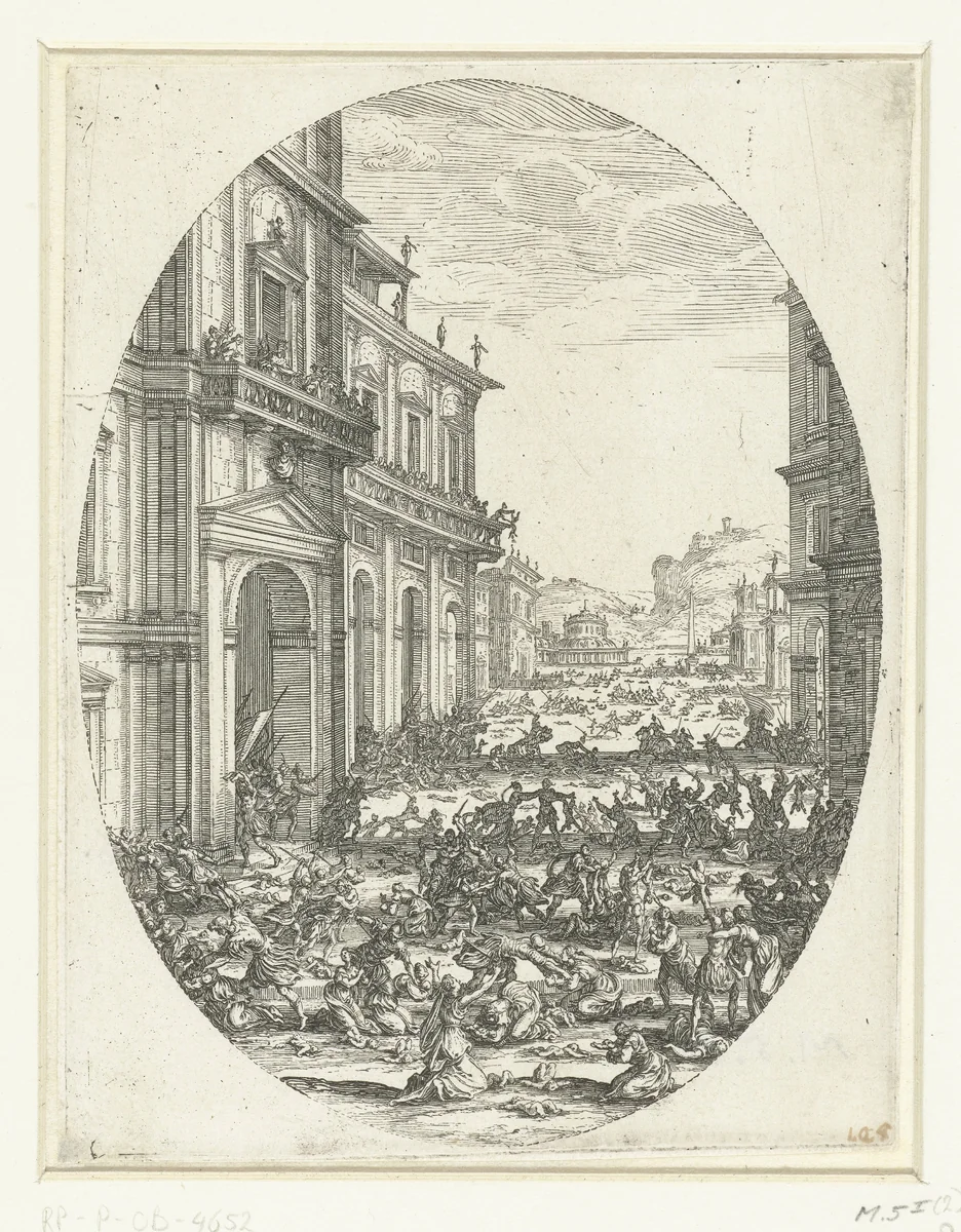 De kindermoord by Jacques Callot, print, 1617-1618