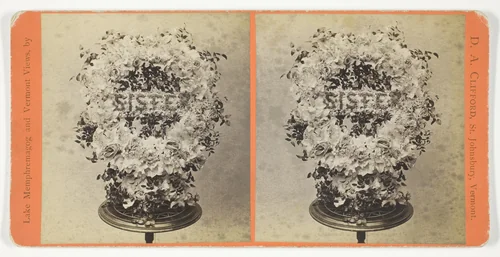 Flower Piece at Kate Bemis' Funeral by D. A. Clifford, photograph, 1886