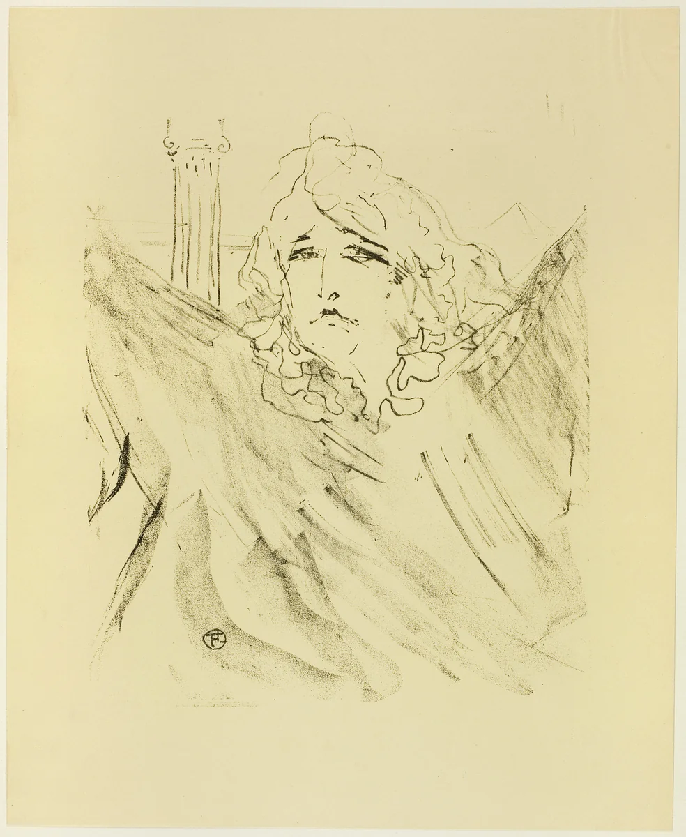Sarah Bernhardt, from Treize Lithographies by Henri de Toulouse-Lautrec, print, 1898