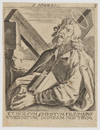 St. Andrew by anonymous, print, 1594-1640