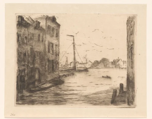 Gezicht op het Maartensgat in Dordrecht by Carel Nicolaas Storm van 's-Gravesande, print, 1851-1902