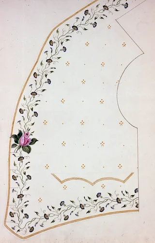 Waistcoat Design by England or France, textile, 1830-1849