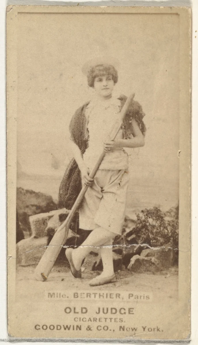 Mlle. Berthier, Paris, from the Actors and Actresses series (N171) for Old Judge Cigarettes by Goodwin & Company, photograph, 1886-1890