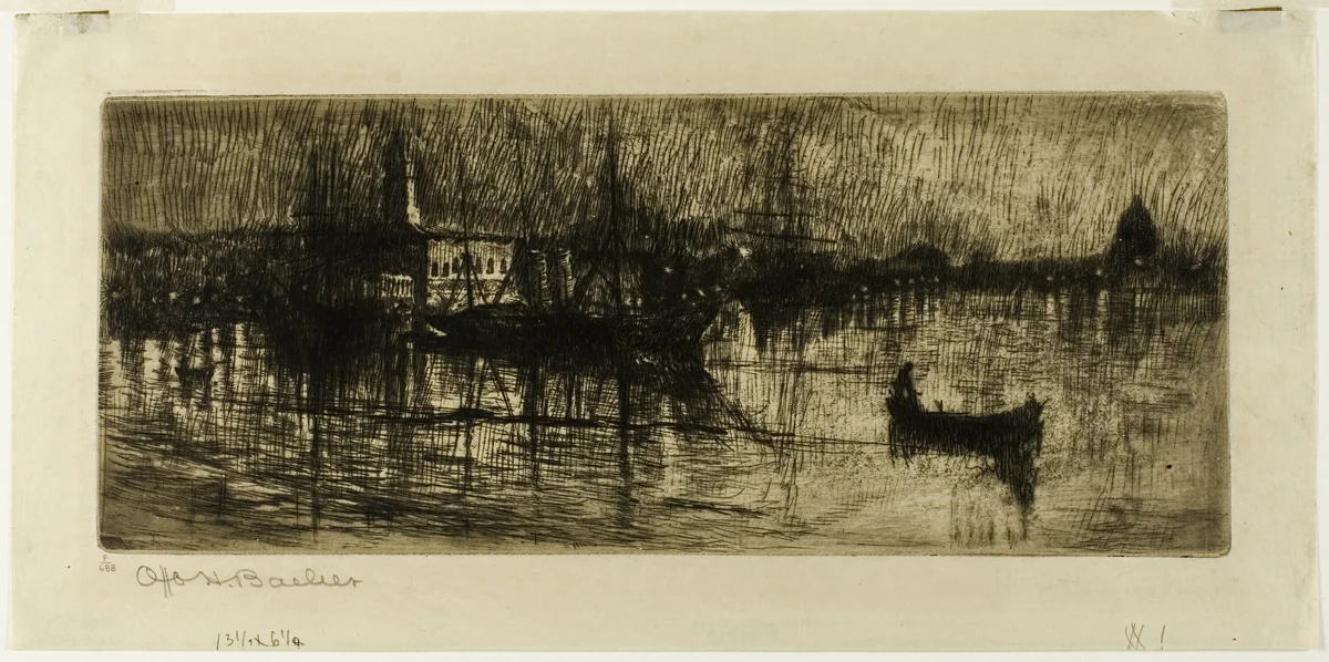 Rainy Night by Otto Henry Bacher, print, 1880-1882