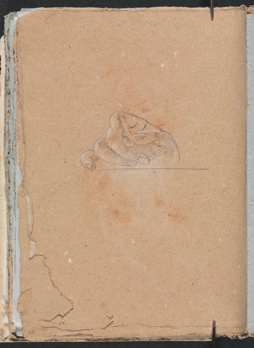 Verona Sketchbook:Right hand (page 26) by Francesco Lorenzi, book, 1760