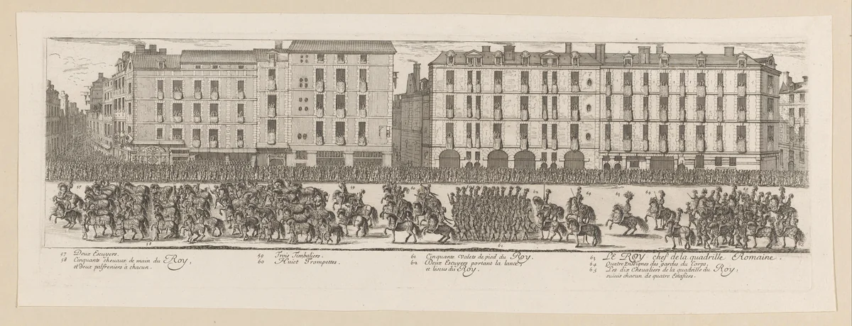 Militaire parade by Israël Silvestre, print, 1662
