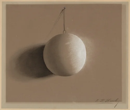 Hanging Sphere by Elizabeth King Hawley, drawing, 1875