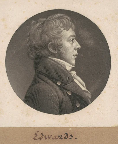 Horace Hampton Edwards by Charles B. J. Févret de Saint-Mémin, print, 1802-1812