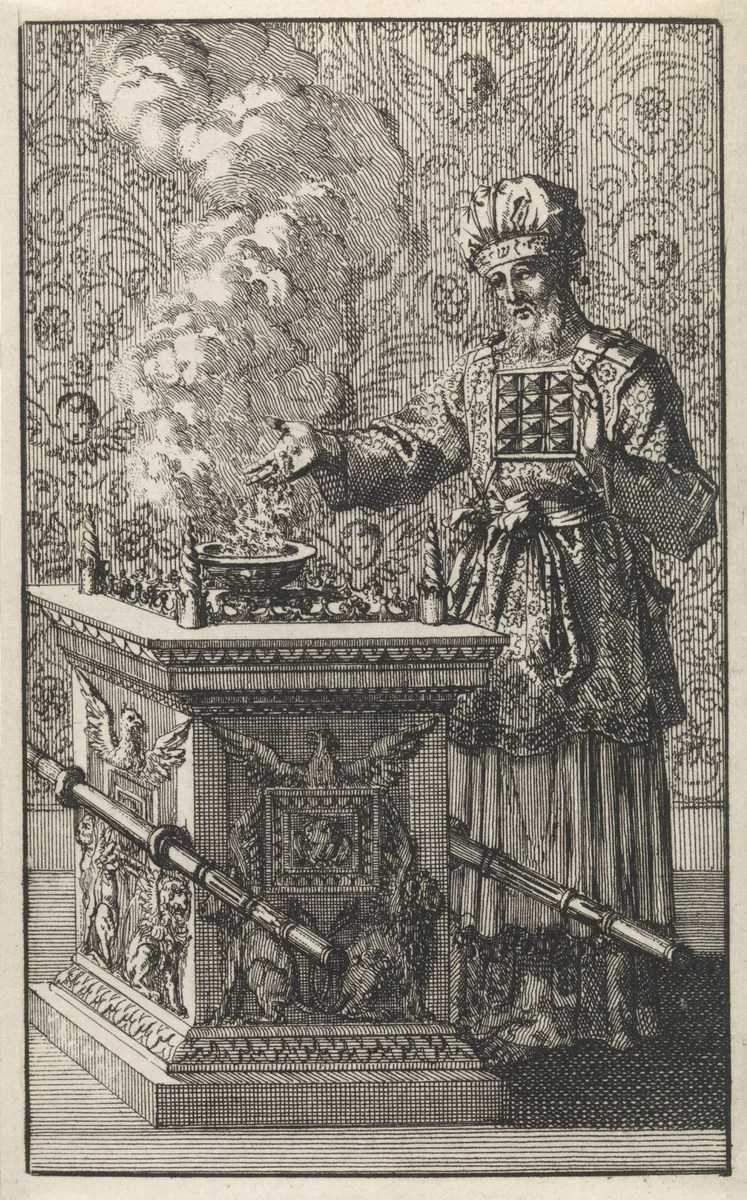Gouden reukaltaar uit de Joodse eredienst by Jan Luyken, print, 1705