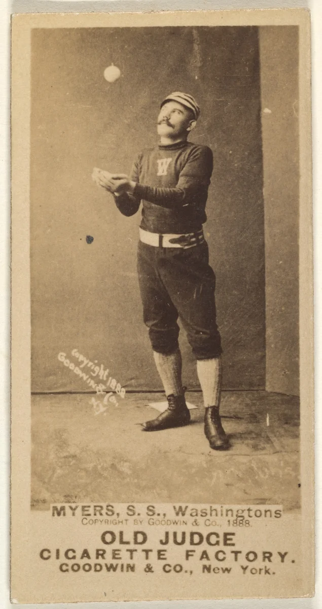 James Albert "Al" Myers, Shortstop, Washington Nationals, from the Old Judge series (N172) for Old Judge Cigarettes by Goodwin & Company, photograph, 1888