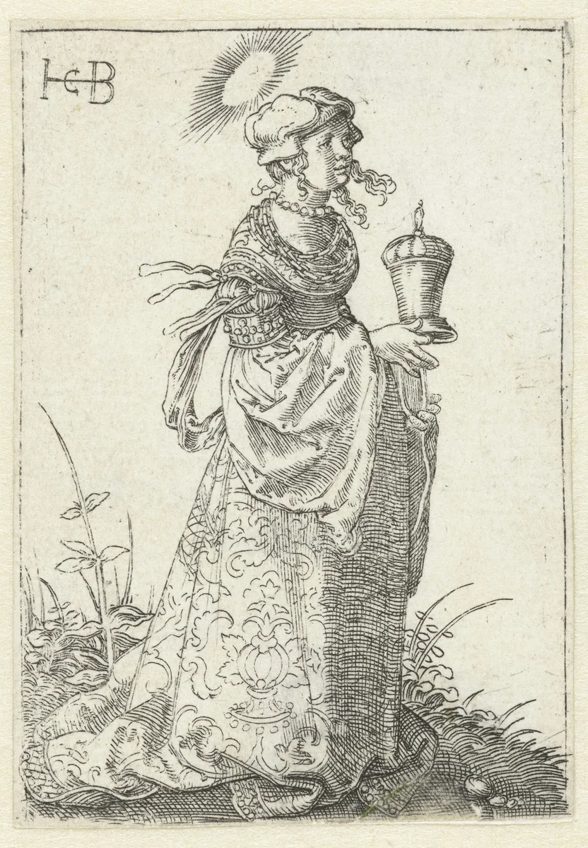 Maria Magdalena met zalfpot by Unknown, print, 1526