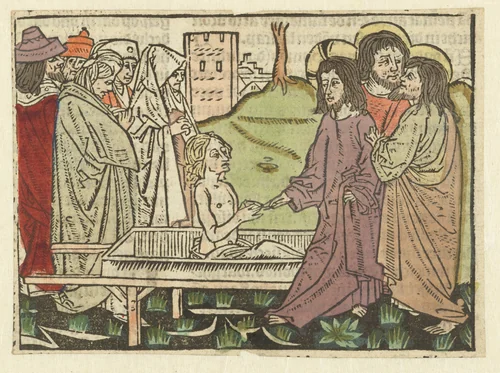Opwekking van de zoon van de weduwe van Nain by Unknown, print, 1485-1491