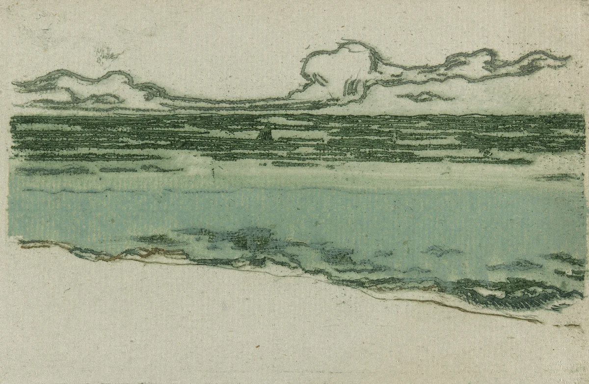 The Sea at Bognor by Theodore Roussel, print, 1895