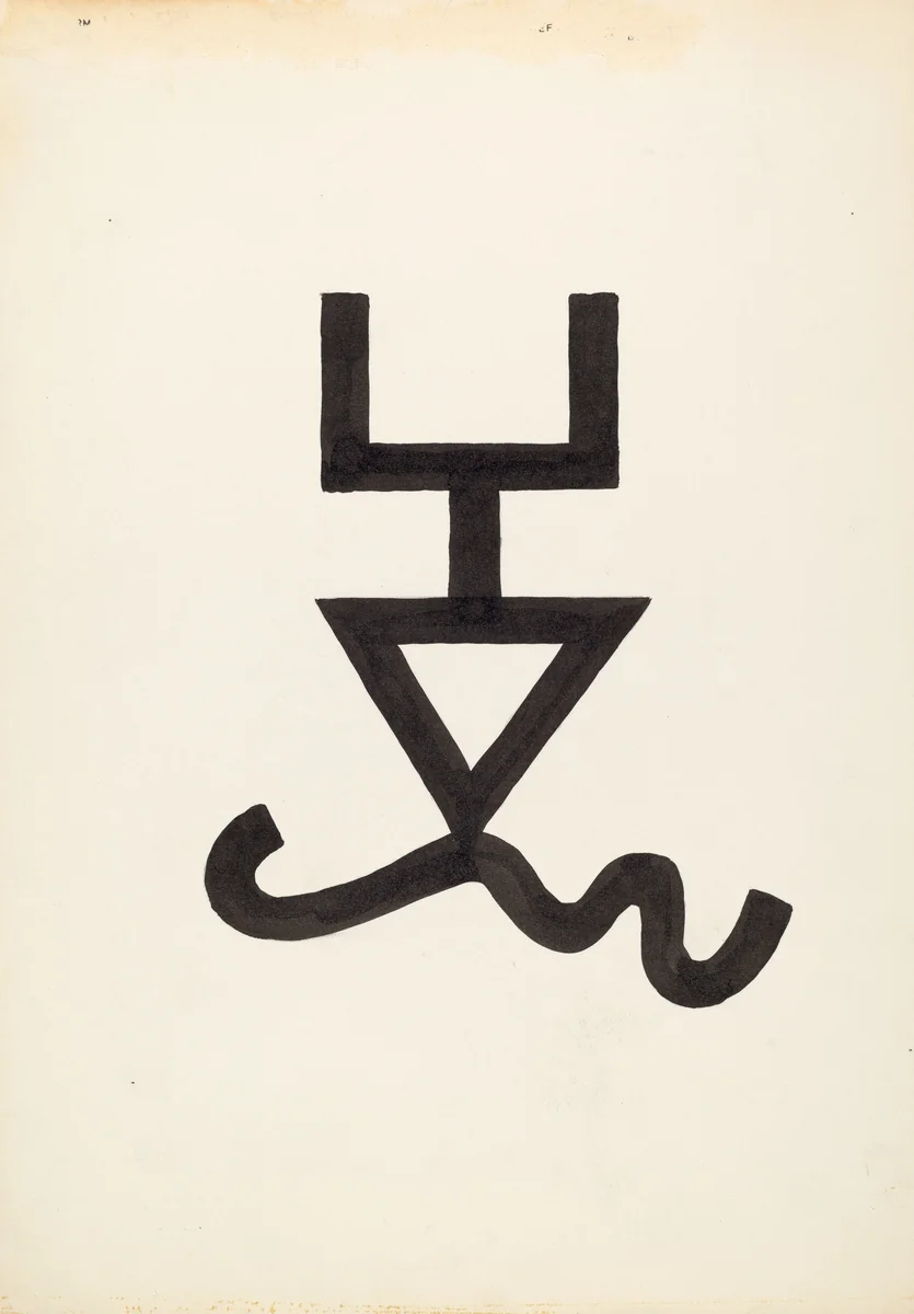 Cattle Brand by J. Henry Marley, index of american design, 1936