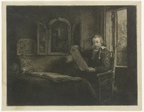 Abraham Francen, apothecary by Rembrandt van Rijn, print, 1657