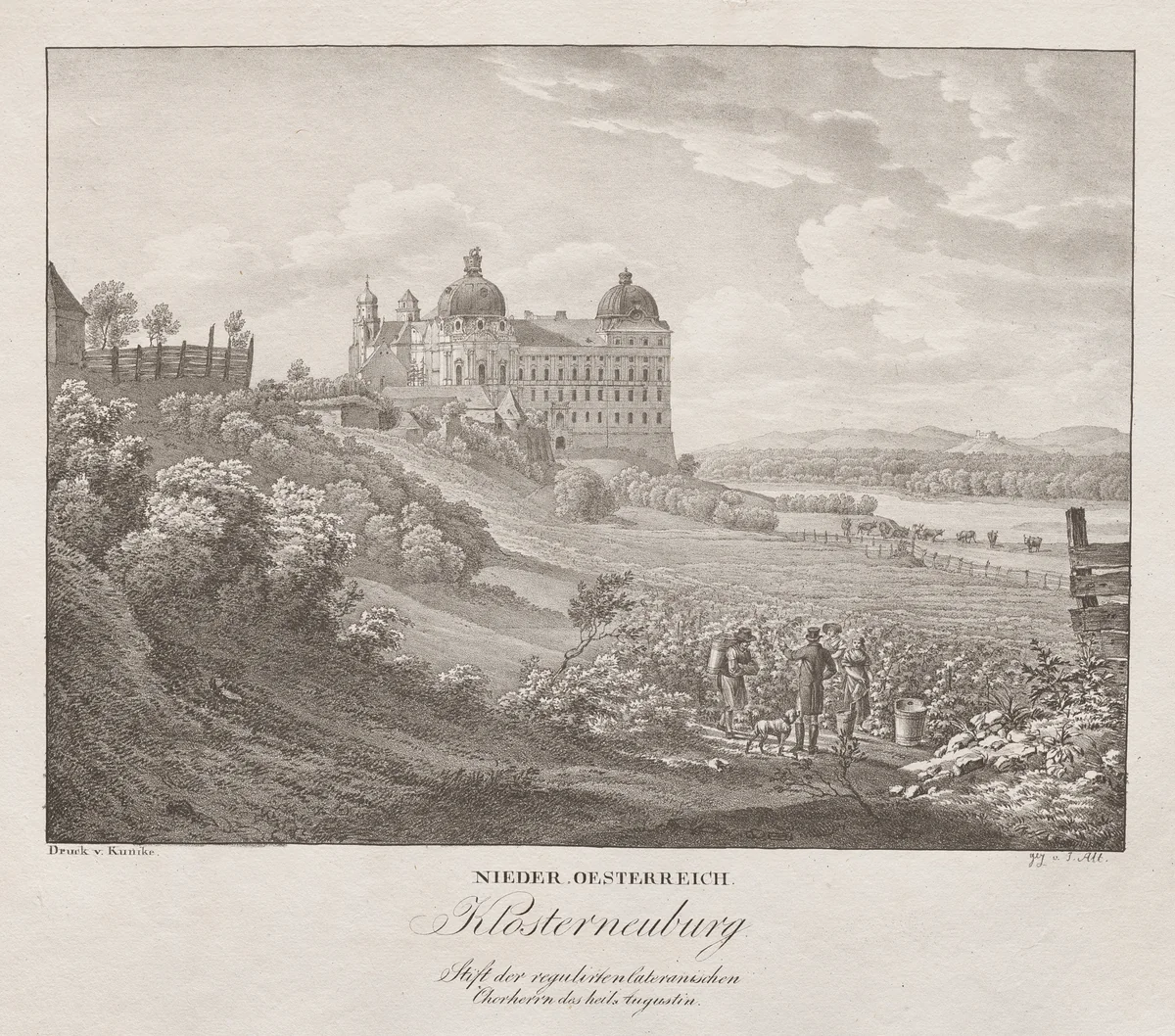Nieder-oesterreich, Klosterneuberg by Jakob Alt, print