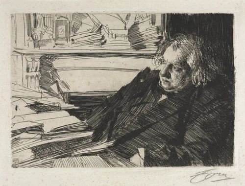 Ernest Renan by Anders Zorn, print, 1892