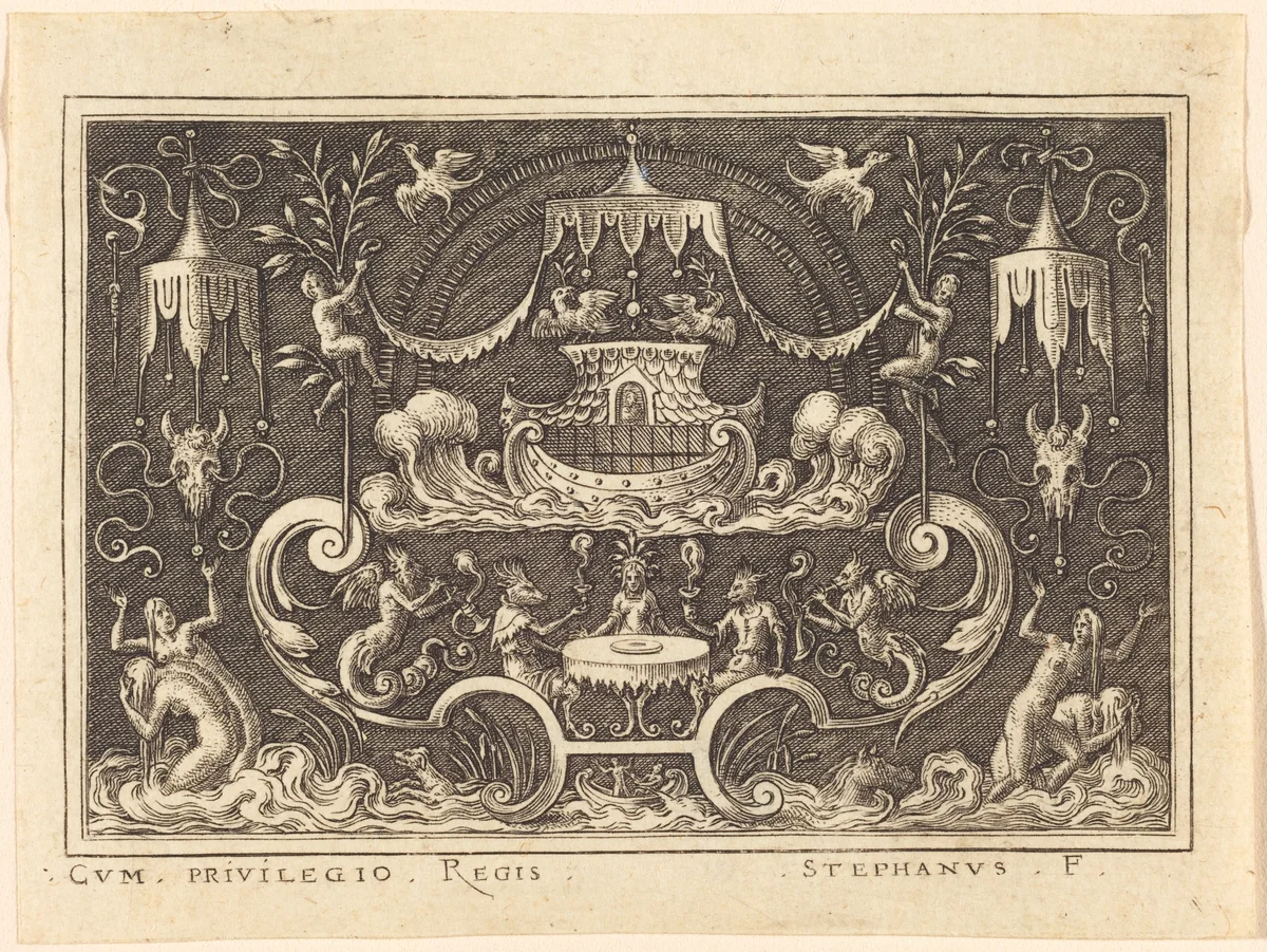 The Deluge by Etienne Delaune, print, 1519-1583