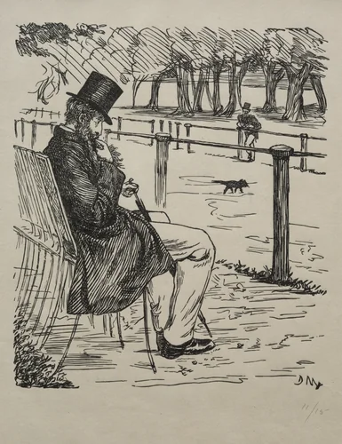 The Last of the Barons by George Du Maurier, print, 1855