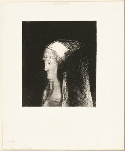 Druidess by Odilon Redon, print, 1891