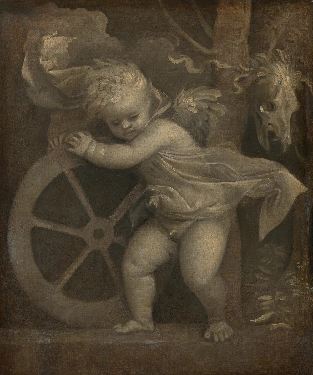 Cupid with the Wheel of Time by Titian, painting, 1515-1520