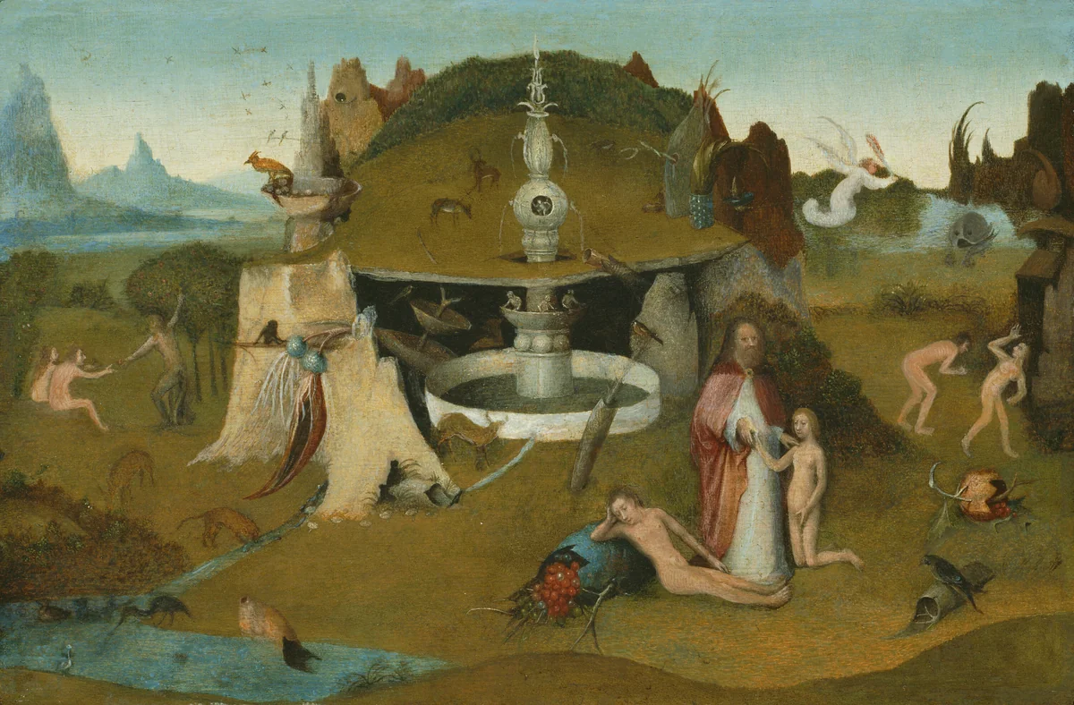 The Garden of Paradise by Hieronymus Bosch, painting, 1495-1525