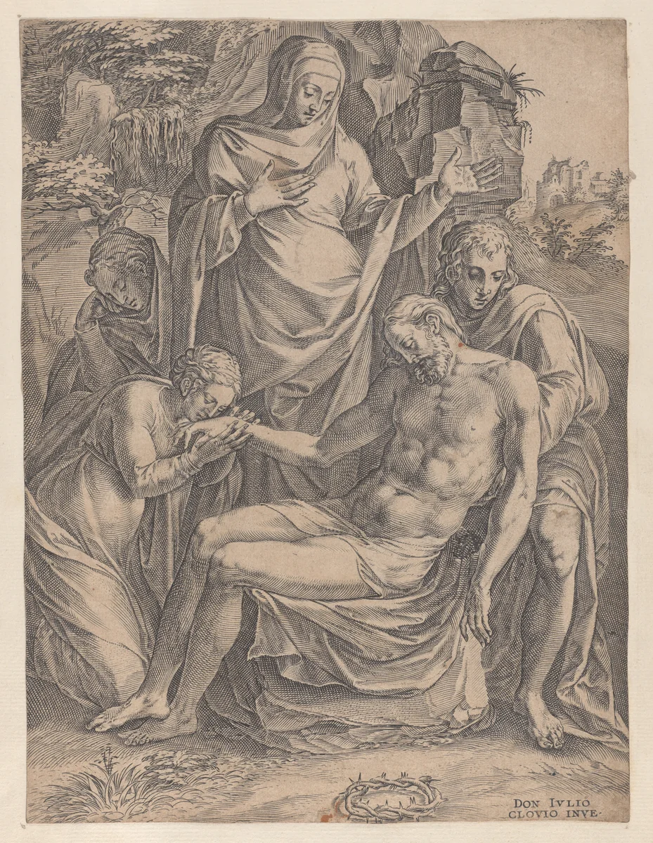 The Entombment of Christ by anonymous, print, 1570-1580