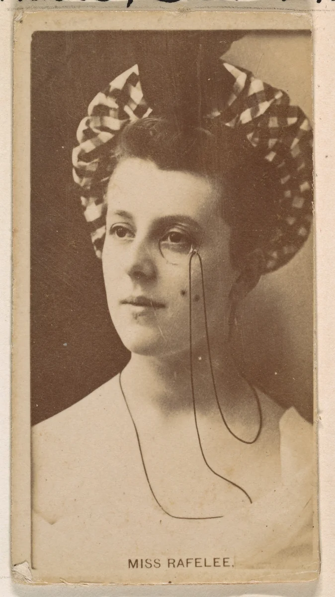 Miss Rafelee, from the Actresses series (N245) issued by Kinney Brothers to promote Sweet Caporal Cigarettes by Kinney Brothers Tobacco Company, photograph, 1890