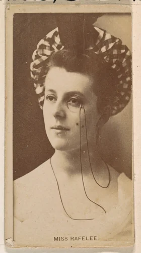 Miss Rafelee, from the Actresses series (N245) issued by Kinney Brothers to promote Sweet Caporal Cigarettes by Kinney Brothers Tobacco Company, photograph, 1890