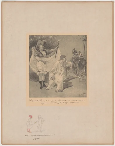 Hein! Pas très blancs tes dessous... (Hmm! Your Underwear Isn't Very White) by Adolphe Léon Willette, drawing, 1912