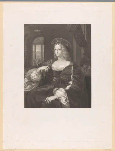 Portret van Dona Isabel de Requesens by Raphael Morghen, print, 1768-1833