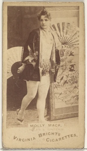Molly Mack, from the Actors and Actresses series (N45, Type 1) for Virginia Brights Cigarettes by Allen & Ginter, photograph, 1885-1891
