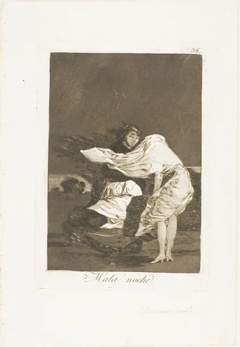 A Bad Night, plate 36 from Los Caprichos by Francisco José de Goya, print, 1797-1799