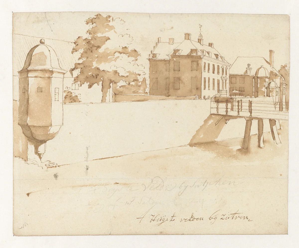 Huis 't Velde te Warnsveld by Jan de Bisschop, drawing, 1648-1671