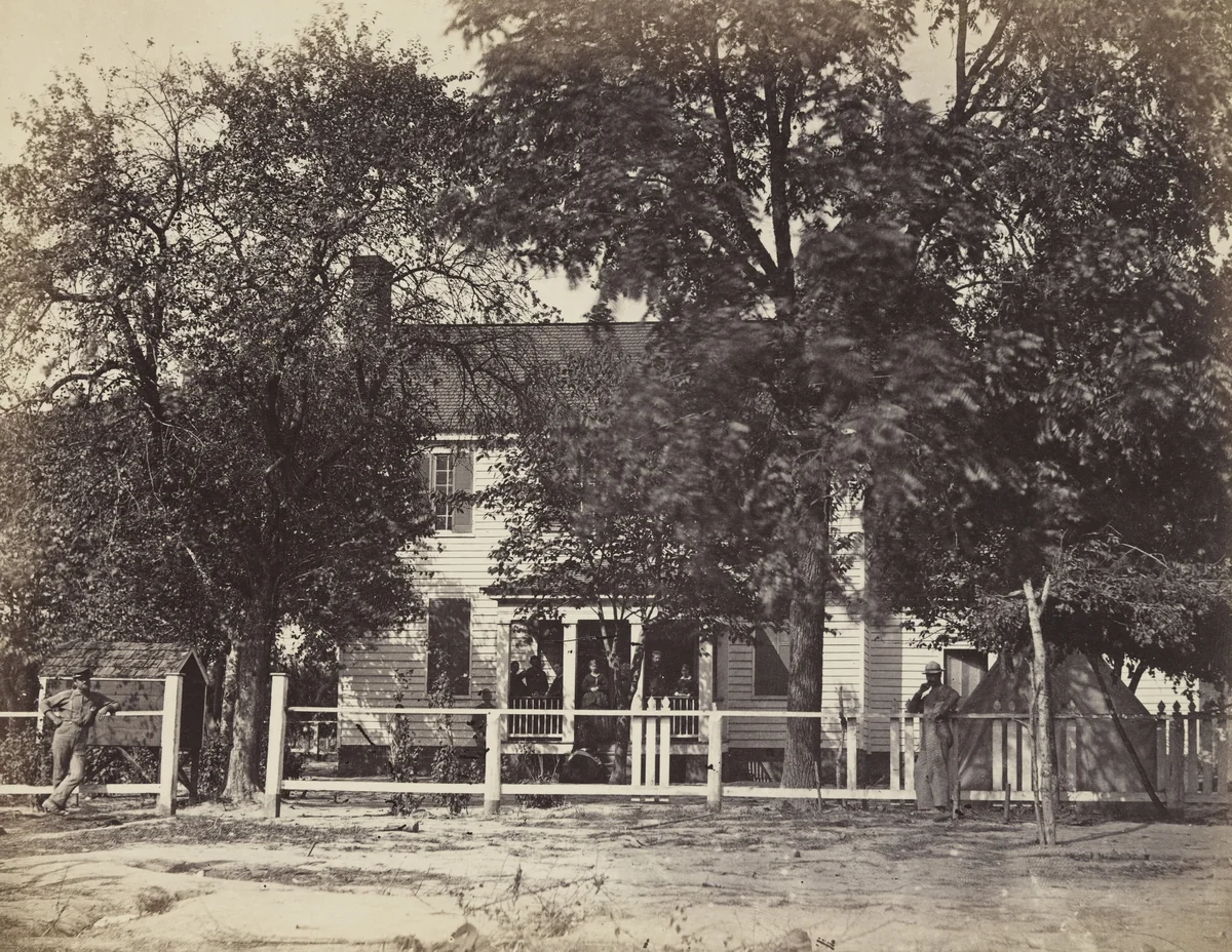 Aiken House on the Weldon Railroad, Virginia by Alexander Gardner, photograph, 1865