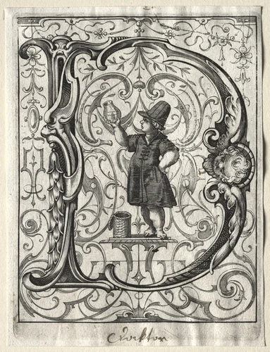 New ABC Booklet: D by Lucas Kilian, print, 1627